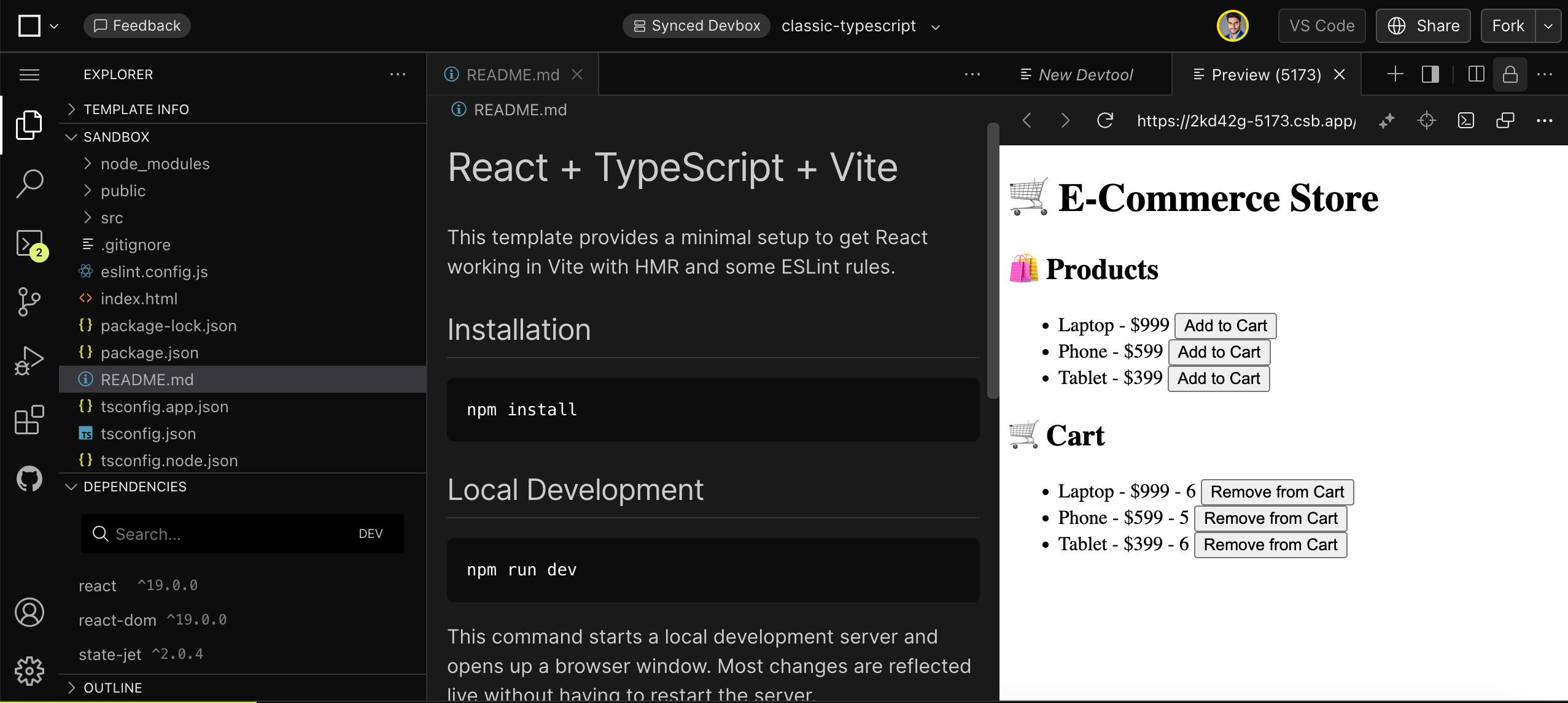 📦 CodeSandbox's image