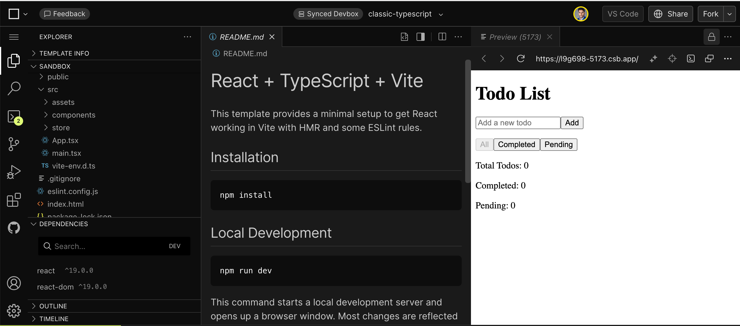 📦 CodeSandbox's image